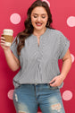 Hope Short Dolman Sleeve PLUS Blouse