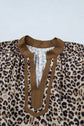 Kahlani Crinkled Colorblock Patchwork PLUS Blouse