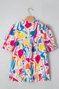Harper Shirred Short Sleeve Blouse