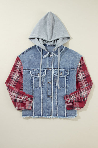 Olivia Hooded Raw Hem Jacket