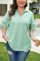 Anaya Collar Short Sleeve PLUS Blouse