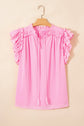 Milena Ruffle Short Sleeve PLUS Blouse