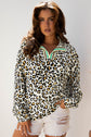 Laurel Leopard V Neck Blouse
