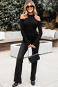 Bailey Ribbed Knit Cold Shoulder Sweater
