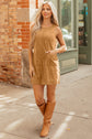 Emapia Corduroy Sleeveless Mini Dress