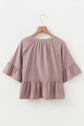 Ainsley Slit Ruffled Loose Blouse