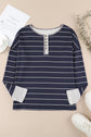 Simone Henley Waffle Knit Top