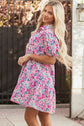 Lindsey Floral Short Sleeve Loose Dress