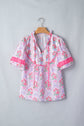 Keyla Ruffled Short Sleeve Blouse