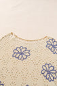Harper Eyelet Drop Shoulder Sweater