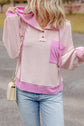 Johanna Patch Drawstring Hooded Top