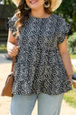 Danielle Back Tiered Flowy PLUS Blouse