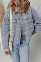 Amelia Wash Raw Hem Jacket