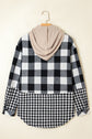 Cecelia Patchwork Drawstring Hooded Shacket