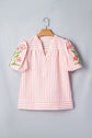 Imani Embroidered Puff Sleeve Blouse