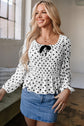 Jolene Polka Dot Peplum Top