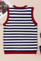 Amora Contrast Trim Sleeveless Sweater