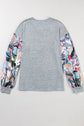 Eleanor Lantern Sleeve Patchwork Top