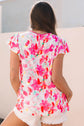 Marlee Floral Flutter Sleeve Casual Blouse