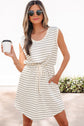 Mabel Stripe Drawstring Tunic Tank