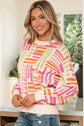 Tru Pattern Puff Sleeve Sweater