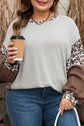 Camila Block Patchwork Dolman PLUS Sweatshirt