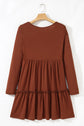 Everleigh Ribbed Frilled Trim High Waist Dress