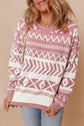 Alexandra abstract Print Pullover Sweater