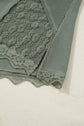 Miriam Ribbed Lace Patchwork Long Sleeve Top