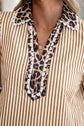 Laila Sleeve Patchwork Collar Blouse
