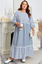 Amy Patchwork Shift Long PLUS Dress