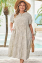 Kaylani Plus Size Leopard Print Flared Dress