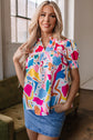 Harper Shirred Short Sleeve Blouse