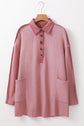 Arianna Waffle  Half Button Top.