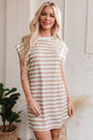 Lilian Stripe Casual Pocketed Mini Dress
