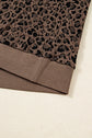 Annie Ribbed Trim Leopard Top