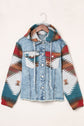 Emily Print Frayed Hem Jacket