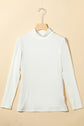 Adelyn Ribbed Knit High Long Sleeve Top