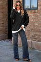 Sophie Ribbed Patchwork Baggy Sweatshirt