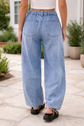 Bella Paperbag Waist Barrel Jeans