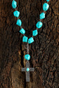 Giana Peacock Cross Pendant Necklace