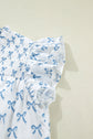 Melody Short Sleeve Bow PLUS Top