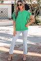Alexis Ruffle Short Sleeve Sweater