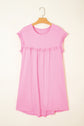 Keily Frilled Trim Loose Fit Mini Dress