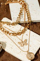 Amara Multilayer Butterfly Charm Necklace