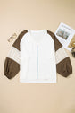 Julietta Patchwork Balloon Sleeve PLUS Blouse