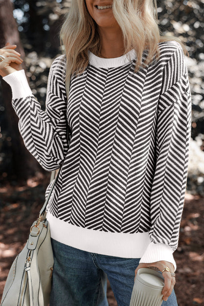 Evelyn Edge Drop Shoulder Sweater
