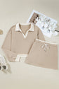 Valerie Cropped Pullover Drawstring Skirt Set