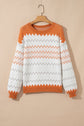Daphne Zigzag Knitted Pullover Sweater