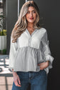 Zahra Bracelet Sleeve Babydoll Blouse